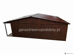 Garaż drewnopodobny 7×6 +1m wiaty