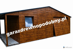 Garaż blaszany drewnopodobny 6×5 +1m wiaty Zdjęcie nr 4