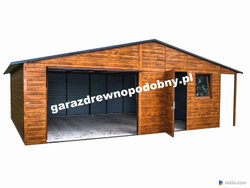 Garaż blaszany drewnopodobny 6×5 Zdjęcie nr 4